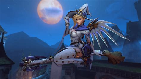Overwatch mercy dressed as a witch